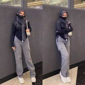 CELANA JEANS WANITA - HIGWAIST CARGO - JEANS WANITA - CELANA JEANS CARGO KAMTONG SAMPING