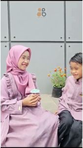 Sarimbit Keluarga Surya Nirmala Purple - Baju Couple Gamis Koko By Nubua