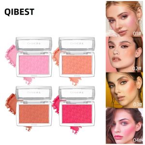 Bảng Phấn Má Hồng Nổi 3D Màu Hồng Đào San Hô Tạo Khối Má Làm Sáng Da Trang Điểm Lâu Trôi Của QIBEST