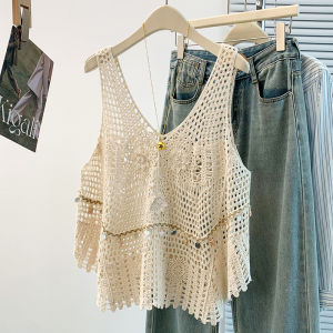 AIYITI | Lace Openwork Plus Size Tank Top Outerwear
