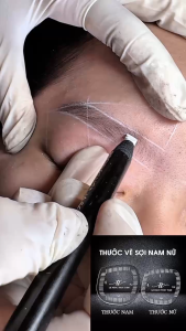 Thước Vẽ sợi Hairstroke hỗ trợ vẽ sợi chân mày nam và nữ LIEUTHANH DCPX SÀI GÒN