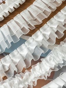 Vải Voan Viền Ren Thủ Công Viền Váy Viền Quần Áo Viền Áo Viền Cổ Tay Viền Tai Ốc Gỗ Viền Ren Viền Xếp Ly