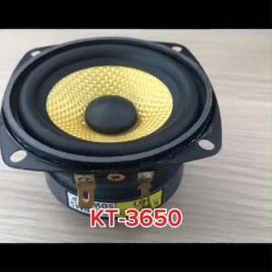 TOP เครื่องเสียงรถยนต์เสียงกลาง3นิ้ว รุ่นKT-3650/NP-3645 เฟรมปั้มสีดำขอบยางเคฟล่าเหลือง/หน้ามัน มีให้เลือก2รุ่น