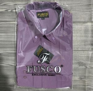 COD✅ FUSCO kemeja pria formal warna taro/kemeja polos lengan panjang