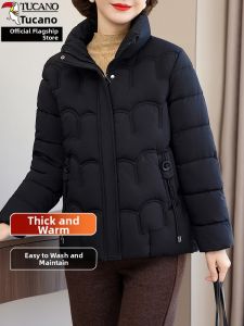 TUCANO | Elderly Womens Cotton Down Jacket With Stand Collar And Zipper
