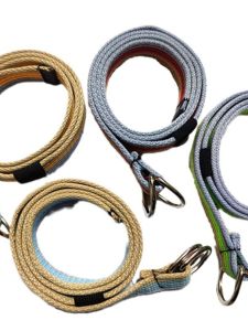 Thickened 2.5cm Stainless Steel Double Ring Buckle Canvas Belt Fashionable Decorative Work Trousers Slim Fit Leather Waist Belt