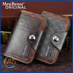Dompet Pria Vertikal Kulit PU Model Lipat Tanggung PREMIUM MENBENSE European