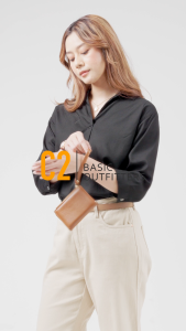 C2 Zelvyn Black Leather Wallet - Dompet Kulit Wanita