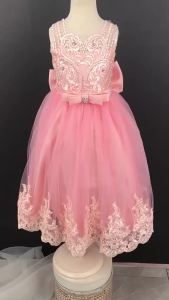 4-12 Years Old Gorgeous Girl Dress Sheer Elegant Girl Birthday Party Princess Dress Long Carnival Evening Dress Summer Clothing