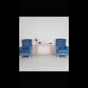 set sofa dan meja konsul gold top marmer putih carrara