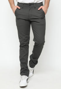 IDNER - Celana Panjang Chino Slim Fit Stretch Premium Dark Grey Pria - Chino Classic Dark Grey