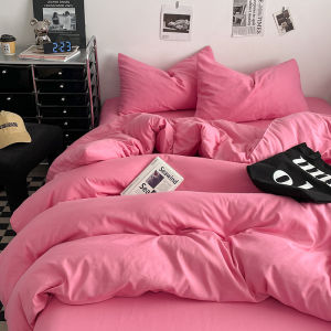 Simple Design Bedding Set 4-Piece Quilt Cover Style Bed Canopy for 1.2m 1.5m 1.8m Single Double Bed Warmth Retention Function