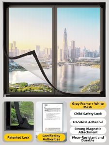 ZTION | Self-adhesive Invisible Removable Thick Window Screen
