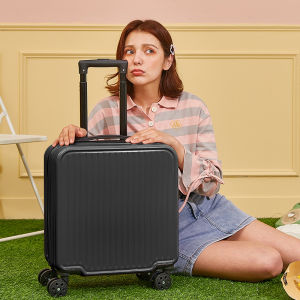 MIMANI | กระเป๋าเดินทางสำหรับผู้หญิงขนาด 18 นิ้ว พร้อมล้อเงียบและล็อครหัส