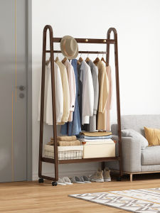 เสื้อผ้าคลุมห้อยแบบย้ายได้สำหรับใช้ในบ้านในห้องนอน โมเดิร์น สบายๆ พร้อมล้อ เคาน์เตอร์เก็บของแบบเคลื่อนที่ ชั้นวางเสื้อผ้าแบบยืนได้