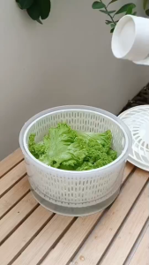 BaanD ที่ล้างผัก ตะกร้าล้างผัก ความจุ 4300มล. พลาสติกฟู้ดเกรด BPA Free Salad Spinner