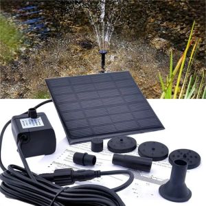【COD】24hours delivery✅ Solar Water Pump Fountain Kit for Garden Decoracion Pool Pond Fountain Aquarium DC 7V 180L/H Automatic Solar Powered Pump pool