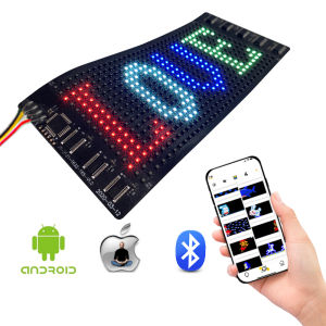 Flexible LED Display Screen Bluetooth Connected Ultra-Thin Electronic Screen Smart Wearable Foldable Advertising Screen