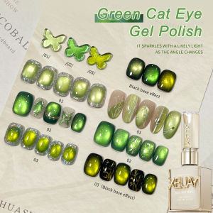 1pc/3pcs Fashion Cat Eye Nails Holographic Nail Art Designs 15ml Reflective Cats Eye Magnetic Gel Soaking UV LED Gel Salon