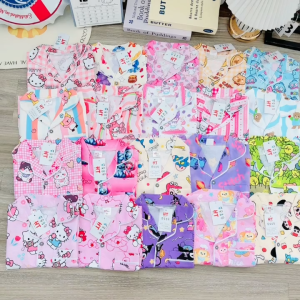 JanElla’s BUTTON DOWN PAJAMA SET (1 to 8 Years Old) SLEEPWEAR TERNO for KIDS GIRLS HT Cotton Made in Vietnam