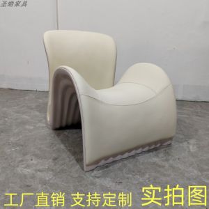 Creative Twisted Chair Glass Steel Leisure Sofa Single Person Internet Famous Art Living Room Back Chair Designer Furniture