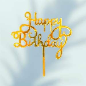Cake Topper Acrylic Toper Happy Birthday Akrilik Hiasan Kue Ulang Tahun