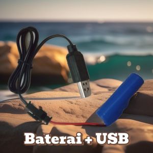 Baterai RC cas/carger 14500/2000mah 37V soket hitam 2 pim