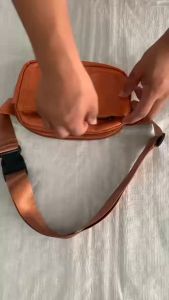 THANKS99 SHOP#4057 Stylish Pu-leather crossbody bag for Men also known as a fanny pack or bum bag w/ zipper closure