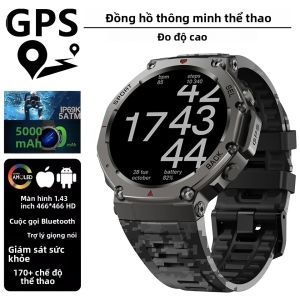 Đồng Hồ Thông Minh Quân Sự T-Rex 3 Tích Hợp GPS La Bàn Máy Đo Độ Cao Áp Kế Chống Nước 5 ATM IP69K Màn Hình AMOLED Gọi Bluetooth Cho Android & iOS