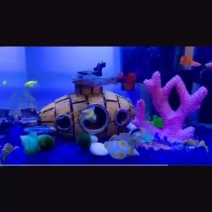 เรือดำน้ำ ตกแต่งตู้ปลา แต่งตู้ลา อ่างเลี้ยงปลา สวนถาด สีสันสวยงาม ปลอดภัยต่อปลา เพิ่มสีสันตู้ปลา