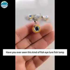 Fishing Lure Light Underwater 3D Eye Shape Squid Bait Lamp Luminous Waterproof for Attracting Fish