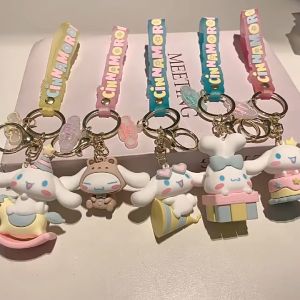 Gantungan Kunci Desain Kartun Sanrio 3D Hello Kitty Melody Cinnamoroll Kuromi
