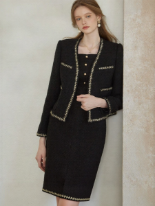 Roey s house | Vintage Elegant Wool Tweed Suit