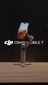 DJI Osmo Mobile 7 - Smartphone Gimbal Stabilizer | Native Tracking With Integrated Audio & Lighting Capabilities | Robust 3-Axis Gimbal Stabilization | Built-in Extension Rod & Tripod