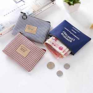 Mini Creative Canvas Coin Purse Womens Zipper Bag Cute Cartoon Design Student Hard Coin Bag Fresh Style Small Leather Wallet