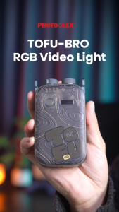 PHOTOOLEX TOFU BRO RGB Video Light 12W 7500mAh CRI96+ 2500K-9900K Fill Light for Live Streaming Vlog Product Photography