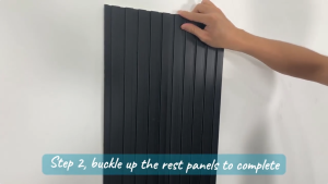 PVC Wall Panel Solid Wood Fluted Board Grille Wallpaper Waterproof Design TV Background Wall Decor