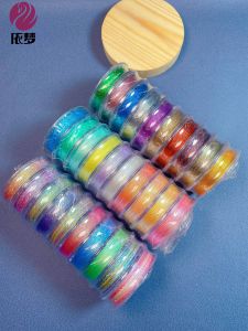 10 Rolls Mixed Color 3 Strands Magic Color Metallic Yarn Braiding Thread Braid Rope Bracelet Necklace Bracelet Handmade DIY Winding Material