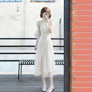 CHANGTONG | Chinoiserie Style Elegant Slim Fit Cheongsam Dress