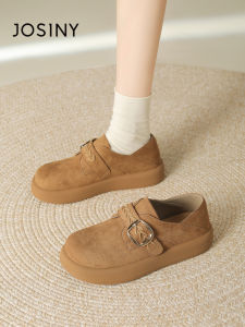 Josiny | Thick Bottom Slip-On Loafers for Women Soft Sole