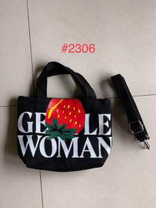 Gentle Little Woman premium black Strawberry bad greens Micro Sling bag