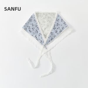 SANFU | Lace Edge Triangle and Square Scarf for Girls