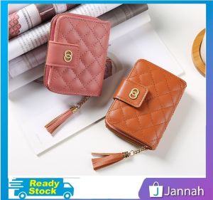Jannah Dompet Pendek Pemegang Kad Wanita ( Hollow OO Womens Multi-slot Card Coin Zip Short Purse ) 12W6