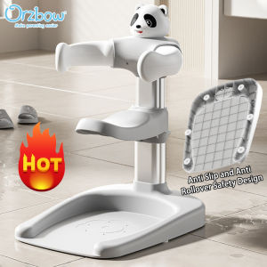 Orzbow Baby Bath Standing Holder Shower Support Frame Adjustable Baby Bath Stand with Anti-Slip Design for Safe Bathing