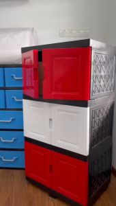 JFH KIWI J100 3 TIER DIY PLASTIC STORAGE CABINET / 3 TINGKAT CABINET PLASTIC / ALMARI PLASTIC DRAWER PLASTIC MULTI COLOR J100