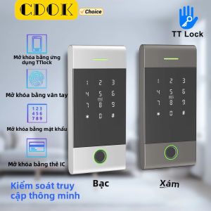 Khóa Vân Tay Thông Minh CDOK TTlock Với Thẻ APP & Mở Khóa Bằng Mật Khẩu Hệ Thống Kiểm Soát Truy Cập Đa Chức Năng Cho Cửa Bằng Gỗ Đồng Thau Thép Không Gỉ