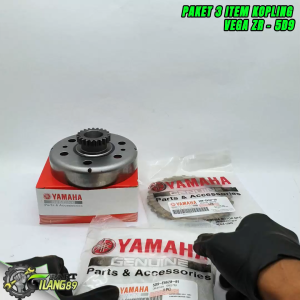 Paket kopling 3 item kampas kopling vega zr + mangkok ganda + kampas ganda vega zr / jupiter z new / jupiter robot / vega rr