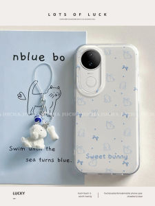 Fashionable Cute Rabbit Heart Silicone Phone Case Full Cover Protection for Vivos20Pro Womens Mobile Phone Shell Creative Design