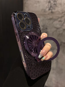 Ultra-Thin Magnetic Stand Phone Case for Apple 16Promax 15 14 13 Models Full Protection with Lens Film Male Female Compatible