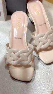 Sandal Hak Tahu 5 cm Wanita Kekinian Termurah (Tali Kepang Baru)